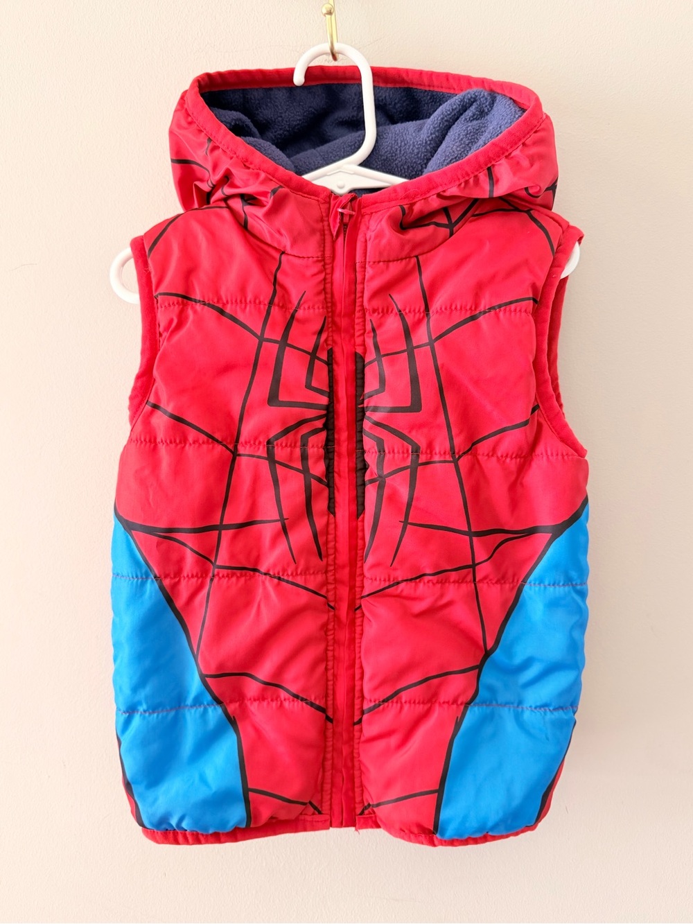 🕷️🕸️ Boys Size 4 SPIDER-MAN Puffer Vest Size 4